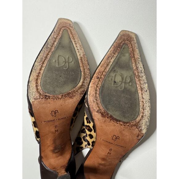 Donald J Pliner Shoes Womens Size 8 Leopard Slingback Pointed Toe Heels LOIS S4 - Picture 5 of 15